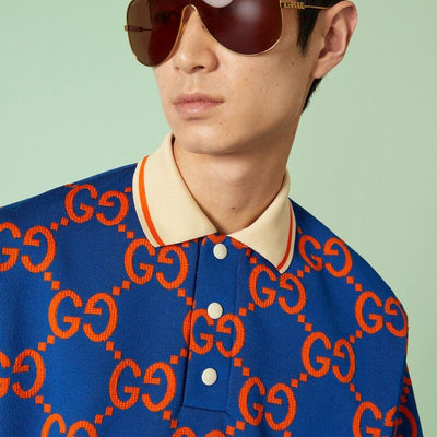 GG cotton jacquard polo T-shirt - Lux Studios