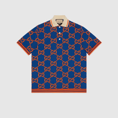 GG cotton jacquard polo T-shirt - Lux Studios