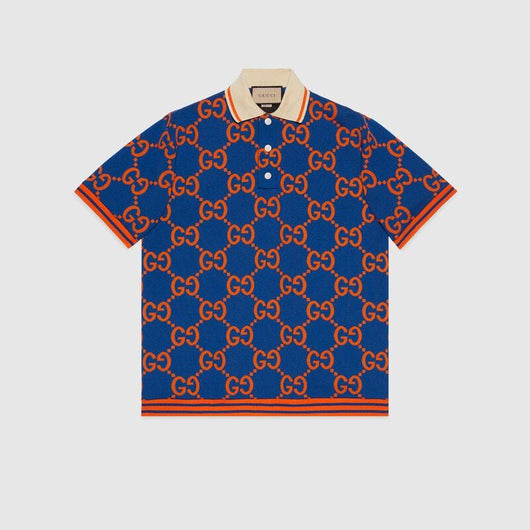 GG cotton jacquard polo T-shirt - Lux Studios