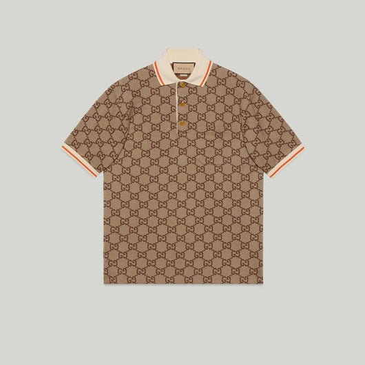 GG cotton silk polo shirt - Lux Studios