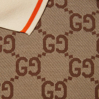 GG cotton silk polo shirt