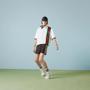 GG cotton terry cloth polo with Web