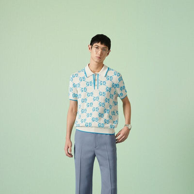 GG knit cotton piquet polo - Lux Studios
