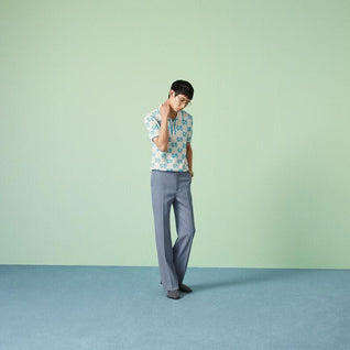 GG knit cotton piquet polo