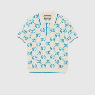GG knit cotton piquet polo
