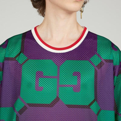 GG print mesh T-shirt - Lux Studios