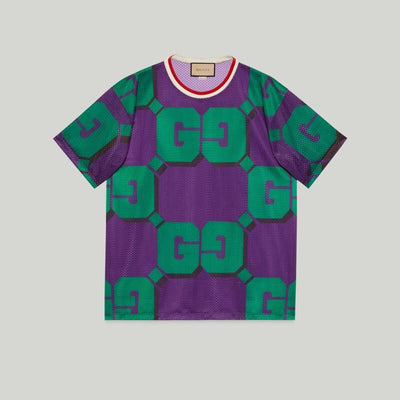 GG print mesh T-shirt - Lux Studios
