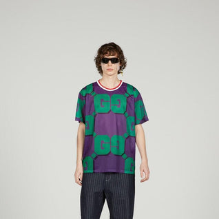 GG print mesh T-shirt