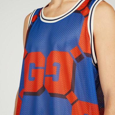 GG print mesh tank top - Lux Studios