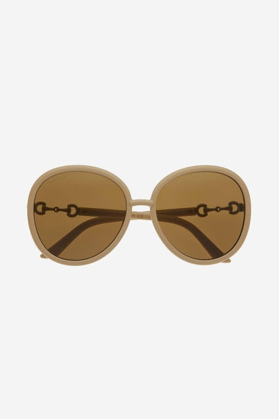 Gucci beige sunglasses with horsebit detail - Lux Studios