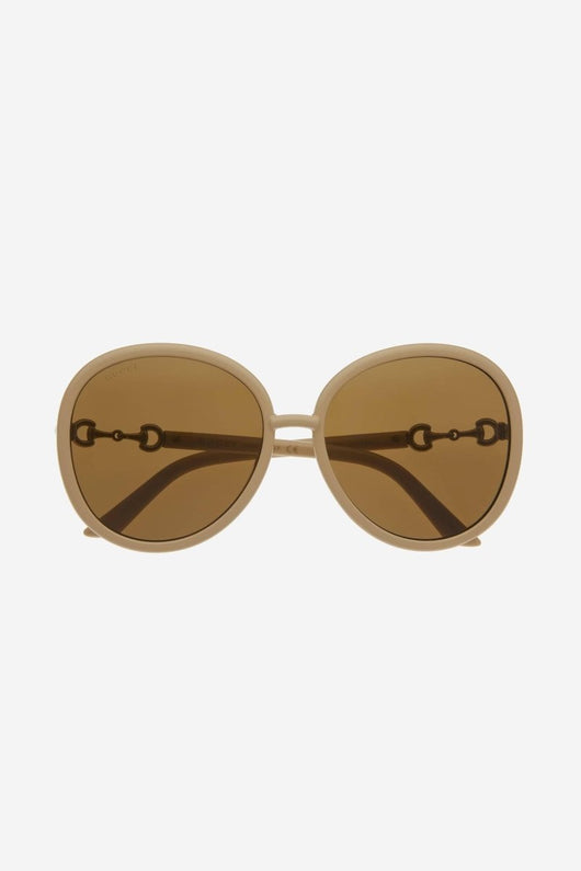 Gucci beige sunglasses with horsebit detail - Lux Studios