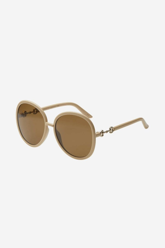 Gucci beige sunglasses with horsebit detail - Lux Studios