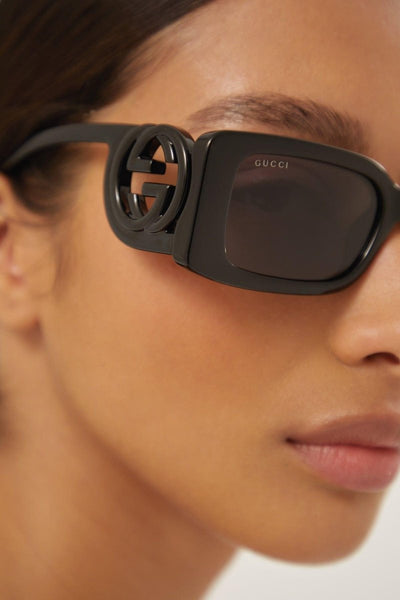Gucci black bold rectangular sunglasses GG1325S - Lux Studios