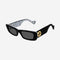 Gucci black micro rectangular female sunglasses