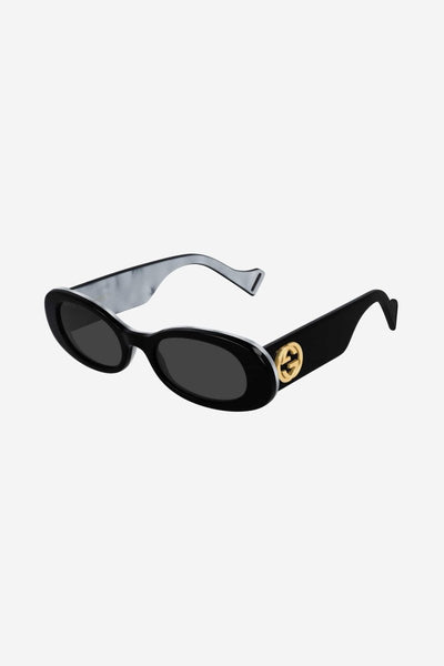 Gucci black oval sunglasses - Lux Studios