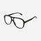 Gucci black pilot with double bridge frame