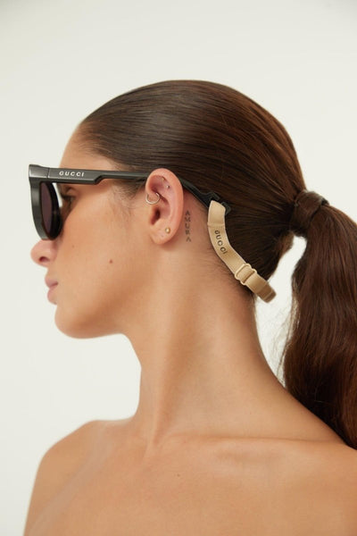 Gucci black sporty sunglasses - Lux Studios
