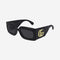 Gucci black sunglasses with matalasse temple