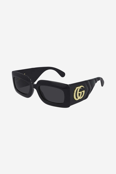 Gucci black sunglasses with matalasse temple - Lux Studios