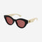 Gucci cat eye black and cream sunglasses