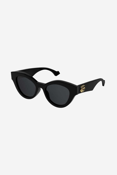 Gucci cat eye black sunglasses with GG logo - Lux Studios