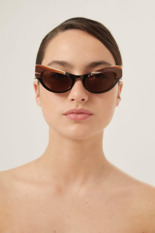 Gucci cat eye brown acetate sunglasses - Lux Studios