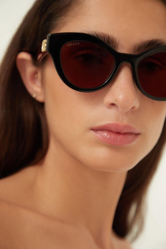 Gucci cat eye burgundy sunglasses - Lux Studios