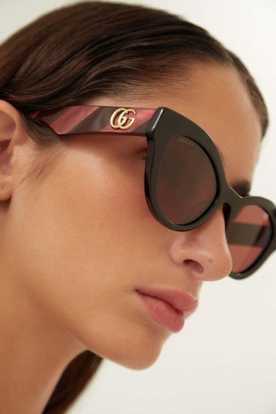 Gucci cat eye burgundy sunglasses - Lux Studios