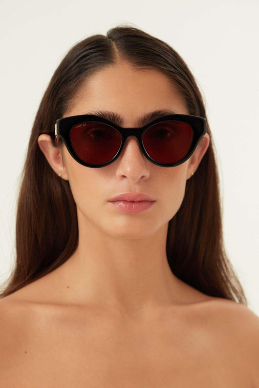 Gucci cat eye burgundy sunglasses - Lux Studios