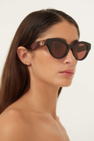 Gucci cat eye burgundy sunglasses - Lux Studios