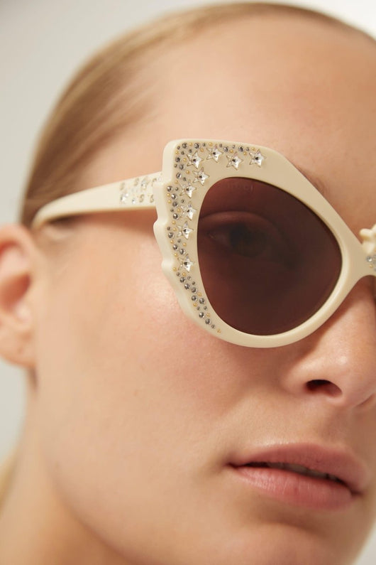 Gucci cat-eye oversized sunglasses with Swarovski - Lux Studios