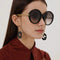 Gucci chain black round acetate sunglasses