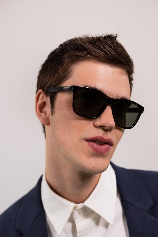 Gucci classic rectangular men sunglasses - Lux Studios