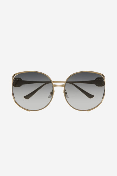 Gucci extra round femenine metal sunglasses - Lux Studios