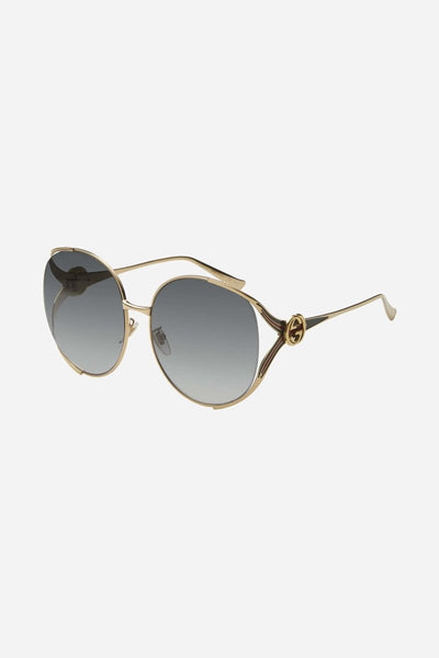 Gucci extra round femenine metal sunglasses - Lux Studios