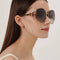 Gucci extra round femenine metal sunglasses
