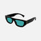 Gucci flat top black and blue sunglasses