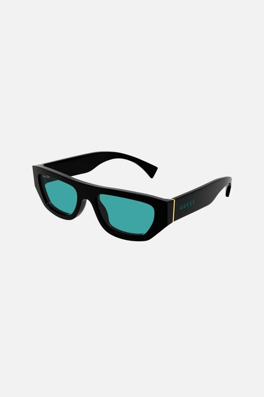 Gucci flat top black and blue sunglasses - Lux Studios