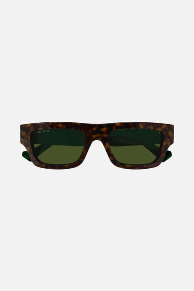 Gucci flat top havana sunglasses with web temple - Lux Studios