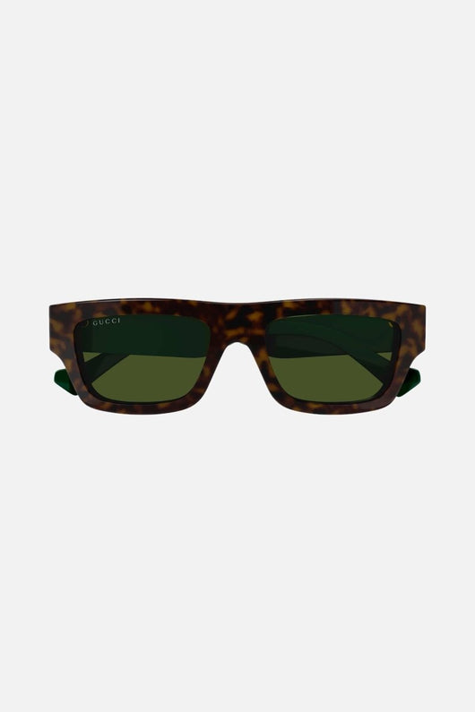 Gucci flat top havana sunglasses with web temple - Lux Studios