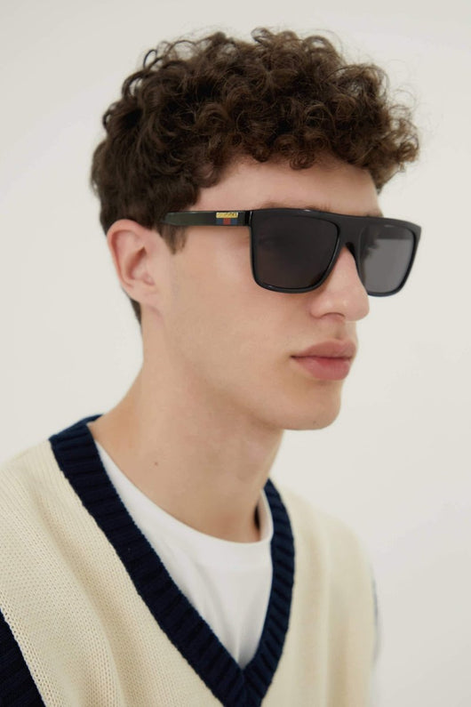 Gucci flat top squared masculine sunglasses - Lux Studios