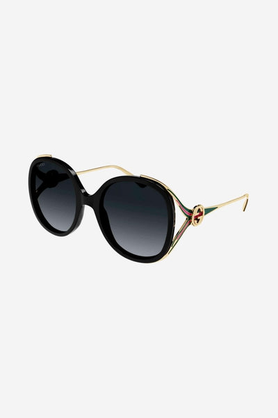 Gucci fork acetate black sunglasses - Lux Studios