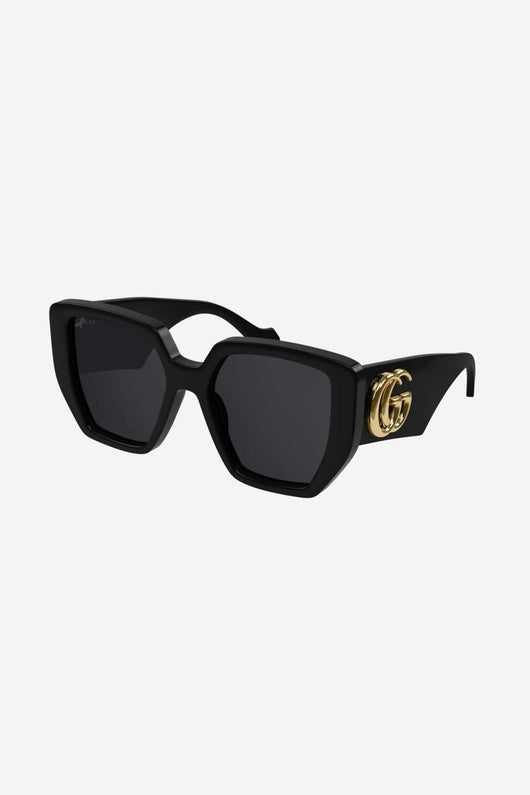 Gucci GG0956S oversized black sunglasses with maxi logo - Lux Studios