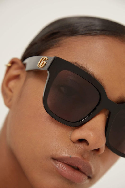 Gucci GG0998S squared femenine black sunglasses - Lux Studios