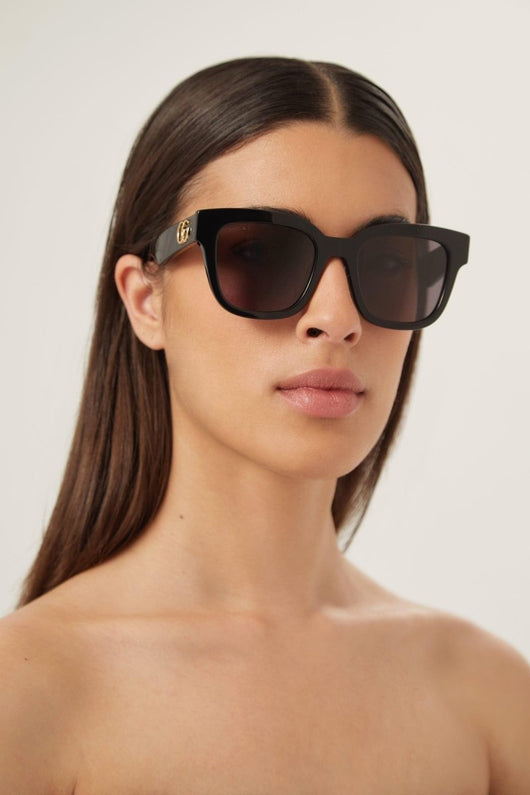 Gucci GG0998S squared femenine black sunglasses - Lux Studios