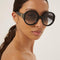Gucci GG1256s oversized round black GG sunglasses