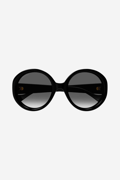 Gucci GG1256s oversized round black GG sunglasses - Lux Studios