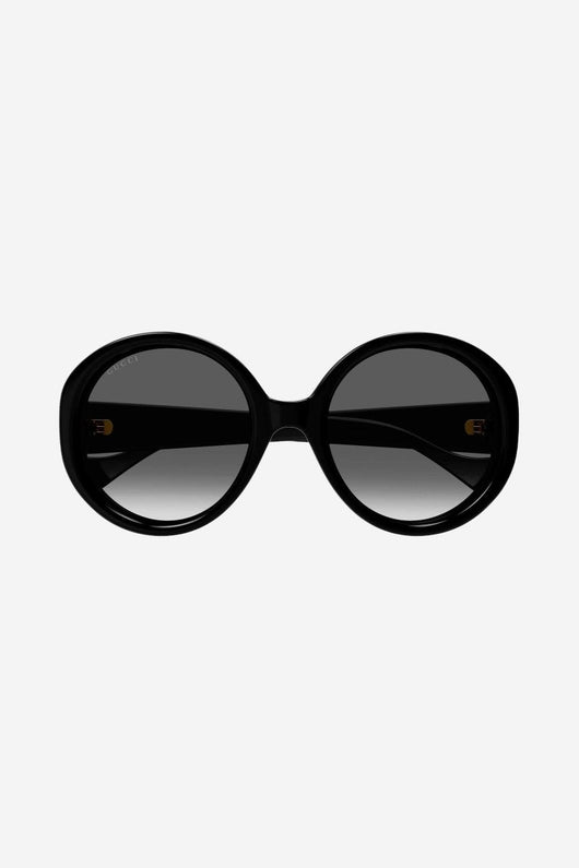 Gucci GG1256s oversized round black GG sunglasses - Lux Studios