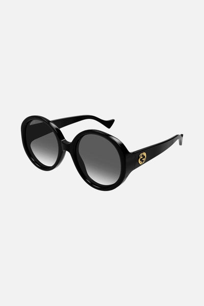 Gucci GG1256s oversized round black GG sunglasses - Lux Studios
