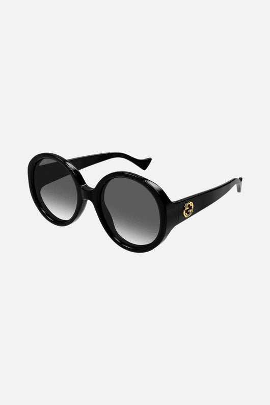 Gucci GG1256s oversized round black GG sunglasses - Lux Studios